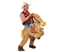 W WIDMANN MILANO Party Fashion - Costume gonflable cheval, avec soufflerie intégrée et chapeau, Carnaval, Fête à thème