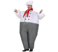 W WIDMANN MILANO Party Fashion - Costume gonflable cuisinier, avec soufflerie intégrée, foulard, chapeau, carnaval, fête à thème