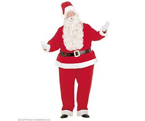 W WIDMANN MILANO Party Fashion - Costume Gros père Noël, crinoline et pantalon à crinoline, casaque, ceinture, chapeau, Saint-Nicolas, Noël, Carnaval, Fête à thème