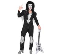W WIDMANN MILANO Party Fashion - Costume Heavy Metal Rockstar, Combinaison, années 80, Groupe, Costumes de carnaval