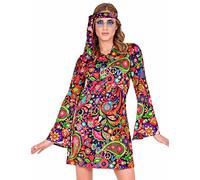 W WIDMANN MILANO Party Fashion - Costume hippie girl, Flower Power, années 70, costume de carnaval