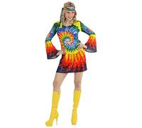 W WIDMANN MILANO Party Fashion - Costume hippie psychédélique pour fille, robe, bandeau, reggae, années 60