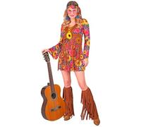 W WIDMANN MILANO Party Fashion - Costume Hippie, robe, bandeau, couvre-bottes, fille-fleur