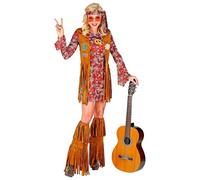 W WIDMANN MILANO Party Fashion - Costume hippie, robe, flower power, fille aux fleurs, costume de carnaval