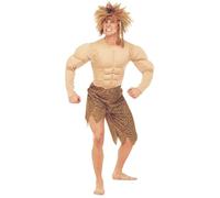 W WIDMANN MILANO Party Fashion - Costume homme de la jungle, homme de l'âge de pierre, néandertalien, déguisements de carnaval