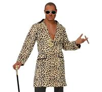 W WIDMANN MILANO Party Fashion - Costume Hustler, millionnaire, manteau avec motif léopard, déguisements de carnaval