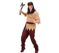 WIDMANN MILANO PARTY FASHION W, Costume Indien, Haut, Pantalon, Ceinture, Bandeau, Design Marron et Beige, 100% Polyester, Taille L, Facile à Entretenir, idéal pour Toutes Occasions
