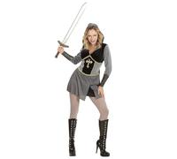 W WIDMANN MILANO Party Fashion - Costume Jeanne d'Arc, robe avec capuche et mitaines, chevalier, soirée à thème, carnaval
