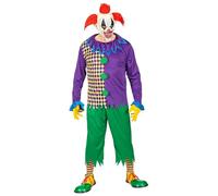 W WIDMANN MILANO Party Fashion - Costume Joker maléfique, haut, pantalon, bas, clown d'horreur, Halloween