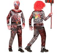 W WIDMANN MILANO Party Fashion - Costume Killer Clown pour enfants, ensemble avec masque, tenue complète pour Halloween et Carnaval