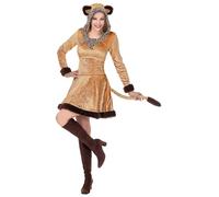W WIDMANN MILANO Party Fashion - Costume léopard, robe avec capuche et oreilles, félin sauvage, pour carnaval, soirée à thème