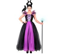 W WIDMANN MILANO Party Fashion - Costume Malefizia, robe et serre-tête, méchante fée, conte de fées, Halloween