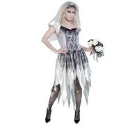 W WIDMANN MILANO Party Fashion - Costume Mariée Fantôme, Robe avec Voile, Fantôme, Zombie, Déguisement Halloween