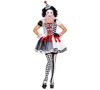 W WIDMANN MILANO Party Fashion - Costume Miss Arlequin, robe, clown, mime, cirque, Halloween