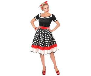 W WIDMANN MILANO Party Fashion - Costume mode des années 50, robe avec jupon, rockabilly, rock'n'roll, déguisements de carnaval