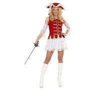 W WIDMANN MILANO Party Fashion - Costume Musketeer Girl, Robe élégante, Manches Blanches, Chapeau Rouge, Taille L, Confort Optimal, Polyvalent pour Toutes Occasions, qualité Durable