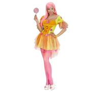 W WIDMANN MILANO Party Fashion - Costume Neon Fantasy Girl, robe, Candyland, princesse bonbon, carnaval