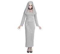 Widmann S.r.l. – Déguisement Ghostly Nun – Tunique et coiffe – Taille L Gris