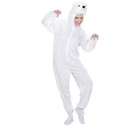 W WIDMANN MILANO Party Fashion - Costume ours polaire rigolo, combinaison avec capuche, costume animal pour carnaval