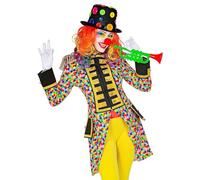 W WIDMANN MILANO Party Fashion - Costume Parade Frac, Arc-en-ciel, Directrice de cirque, Uniforme de garde, Clown, Showgirl, Costume de carnaval