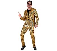 W WIDMANN MILANO Party Fashion - Costume Party Fashion, Motif zèbre, Veste et Pantalon, imprimé Animal, Costume Animalier, Disco Fever, Showmen