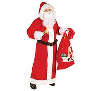 W WIDMANN MILANO Party Fashion - Costume Père Noël de luxe, manteau avec capuche et ceinture avec boucle, Saint Nicolas, Noël, Carnaval, Fête à thème
