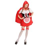 W WIDMANN MILANO Party Fashion - Costume Manteau rouge, chemisier avec corset, jupe avec tablier, manteau, conte de fées