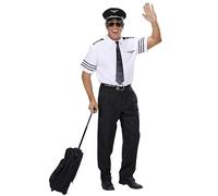 W WIDMANN MILANO Party Fashion - Costume pilote, chemise, casquette et cravate, capitaine, pour carnaval