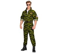 W WIDMANN MILANO Party Fashion - Costume pilote de chasse, combinaison, tenue de pilote, uniforme, déguisements de carnaval