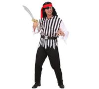 W WIDMANN MILANO Party Fashion - Costume Pirate, Marin, Corsaire, Capitaine, Costumes de Carnaval, Noir/Blanc