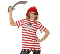 W WIDMANN MILANO Party Fashion - Costume Pirate, t-shirt, bandana, cache-œil, corsaire, boucanier