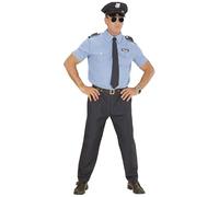 W WIDMANN MILANO Party Fashion - Costume policier, sergent, homme de loi, commissaire, uniforme, déguisements de carnaval, Bleu