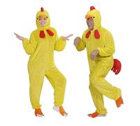 W WIDMANN MILANO Party Fashion - Costume poule, combinaison en peluche avec capuche, ferme, costume animal