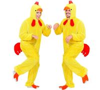 W WIDMANN MILANO Party Fashion - Costume poule, combinaison en peluche avec capuche, ferme, costume animal