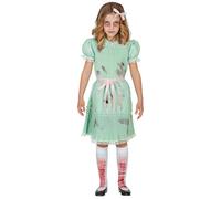 W WIDMANN MILANO Party Fashion - Costume poupée meurtrière enfants | Ensemble 3 pièces avec robe, ceinture et bas, costume d'horreur pour fille pour Halloween et le carnaval