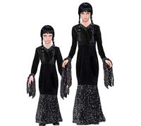 W WIDMANN MILANO Party Fashion - Costume pour enfants Dark Girl, robe gothique, sorcière, Halloween