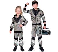 W WIDMANN MILANO Party Fashion - Costume pour enfant survêtement, veste et pantalon, tenue des années 80, survêtement de jogging pour le carnaval et les fêtes