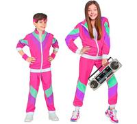 W WIDMANN MILANO Party Fashion - Costume pour enfant survêtement, veste et pantalon, tenue des années 80, survêtement de jogging pour le carnaval et les fêtes