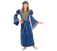 Déguisement Dame Renaissance - Fille - WIDMANN - Taille 8/10 ans - Couleur Bleu