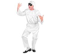 W WIDMANN MILANO Party Fashion - Costume Pulcinella, costume blanc traditionnel pour adulte, pour le théâtre, le carnaval