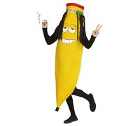 déguisement banane rastafari adulte - taille unique - jaune - 65738