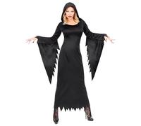 WIDMANN MILANO PARTY FASHION - Costume Reine des Ténèbres, robe avec capuche, sorcière, reine gothique, Halloween, carnaval