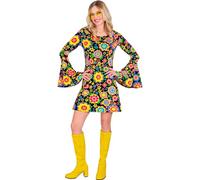 W WIDMANN MILANO Party Fashion - Costume robe années 60, hippie, reggae, flower power, disco fever