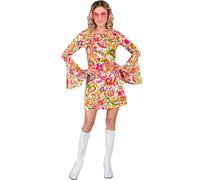W WIDMANN MILANO Party Fashion - Costume robe années 60, hippie, reggae, flower power, disco fever