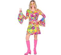 W WIDMANN MILANO Party Fashion - Costume robe années 60, hippie, reggae, flower power, disco fever