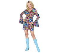 W WIDMANN MILANO Party Fashion - Costume Robe des années 70, Hippie, Reggae, Flower Power, Costumes de carnaval
