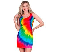 W WIDMANN MILANO Party Fashion - Costume robe psychédélique, Schlagermove, Hippie Dames, Schlagermove, Mini-robe
