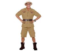 Widmann – Déguisement Safari – chemise, short et ceinture – Taille L Marron