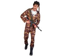 W WIDMANN MILANO Party Fashion - Costume soldat, motif camouflage, uniforme, armée allemande, militaire