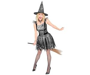 W WIDMANN MILANO Party Fashion - Costume sorcière, robe et chapeau de sorcière, magicien, sorcier, araignée, costume de conte de fées